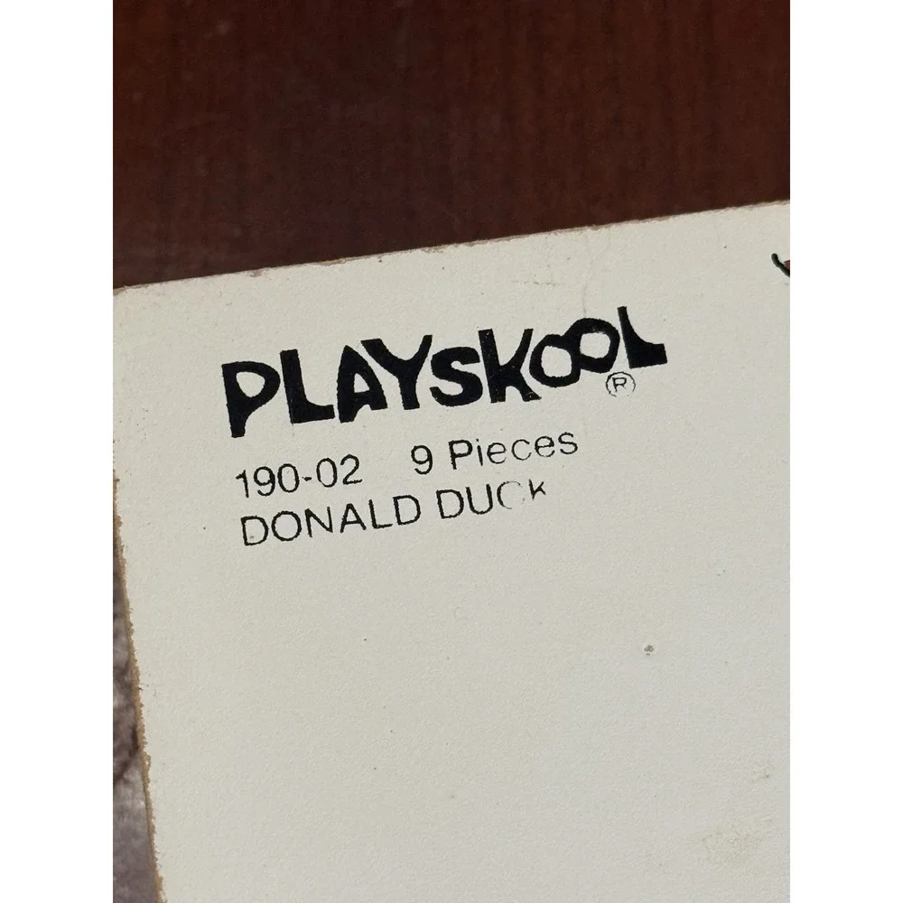 VTG Playskool Disney‎ Wooden Puzzles 70s Made in USA Donald Duck Mickey Mouse